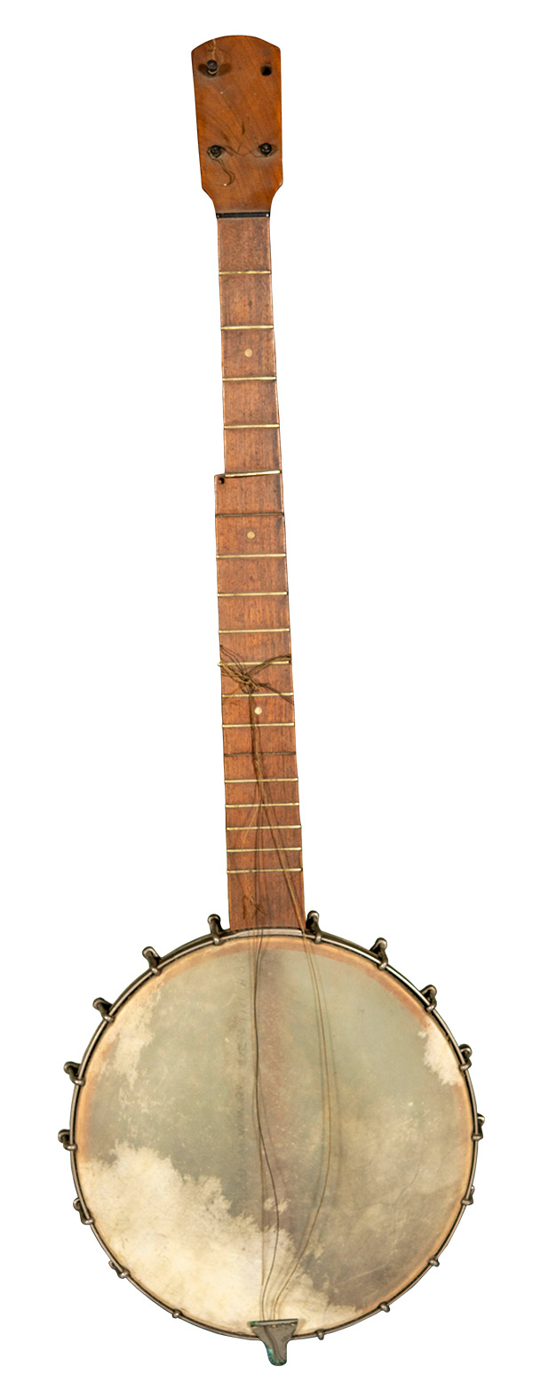 An old antique banjo without strings