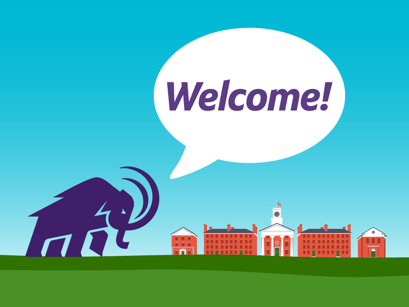 Mammoth saying welcome