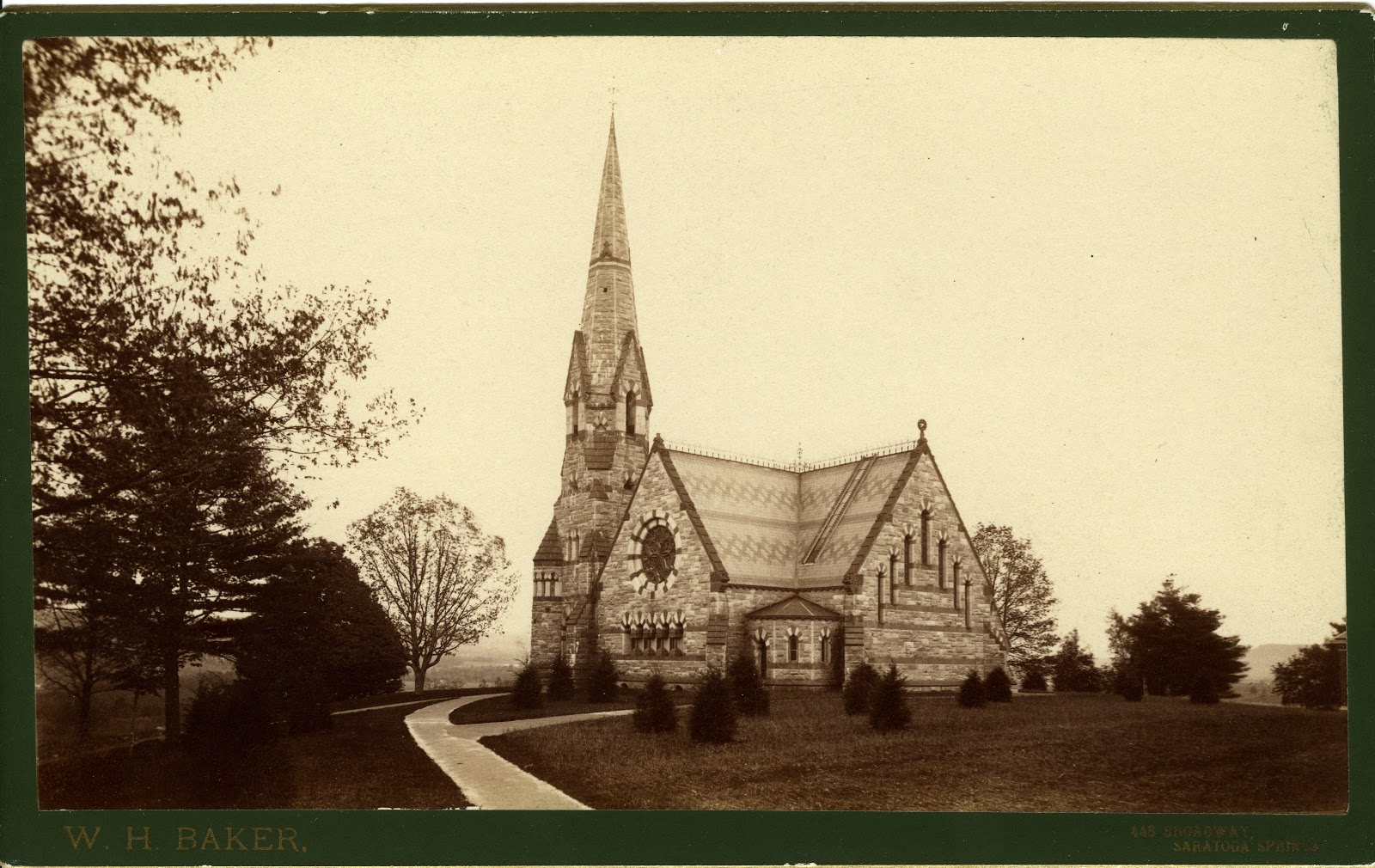 An 1873 photograph of Stearns Church