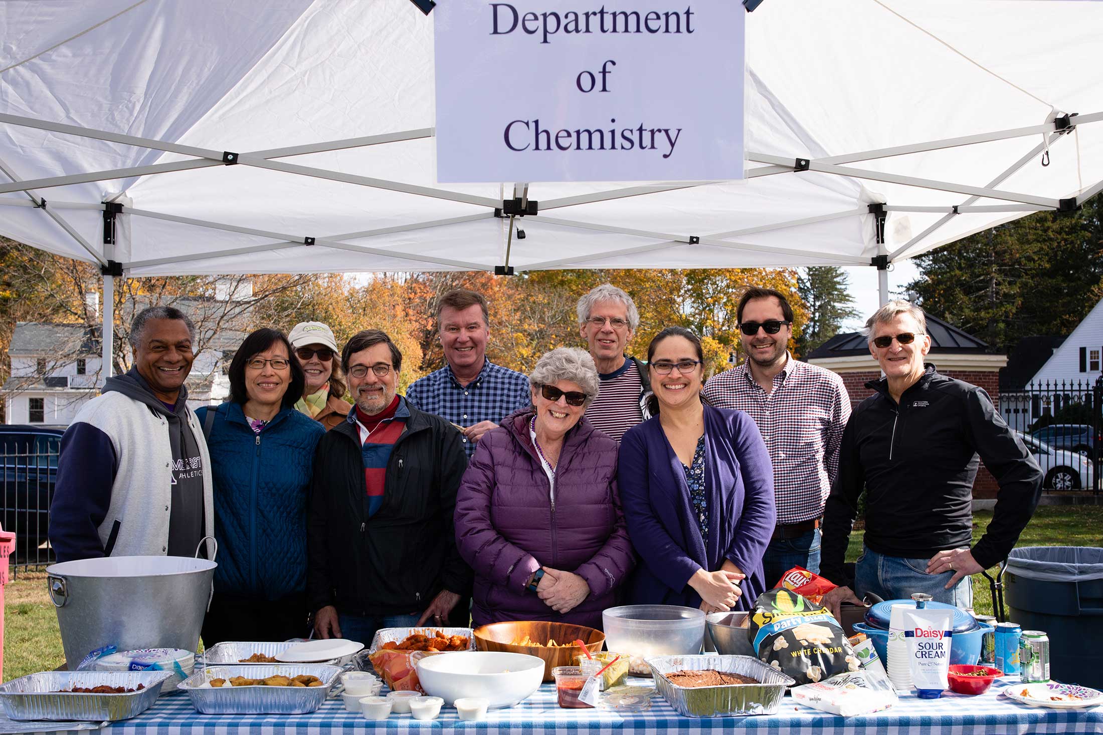 The Department of Chemistry hosting a reception