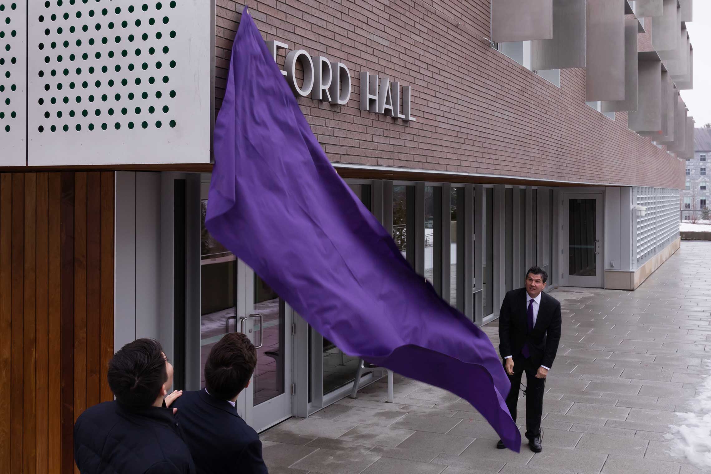 The dedication of Ford Hall