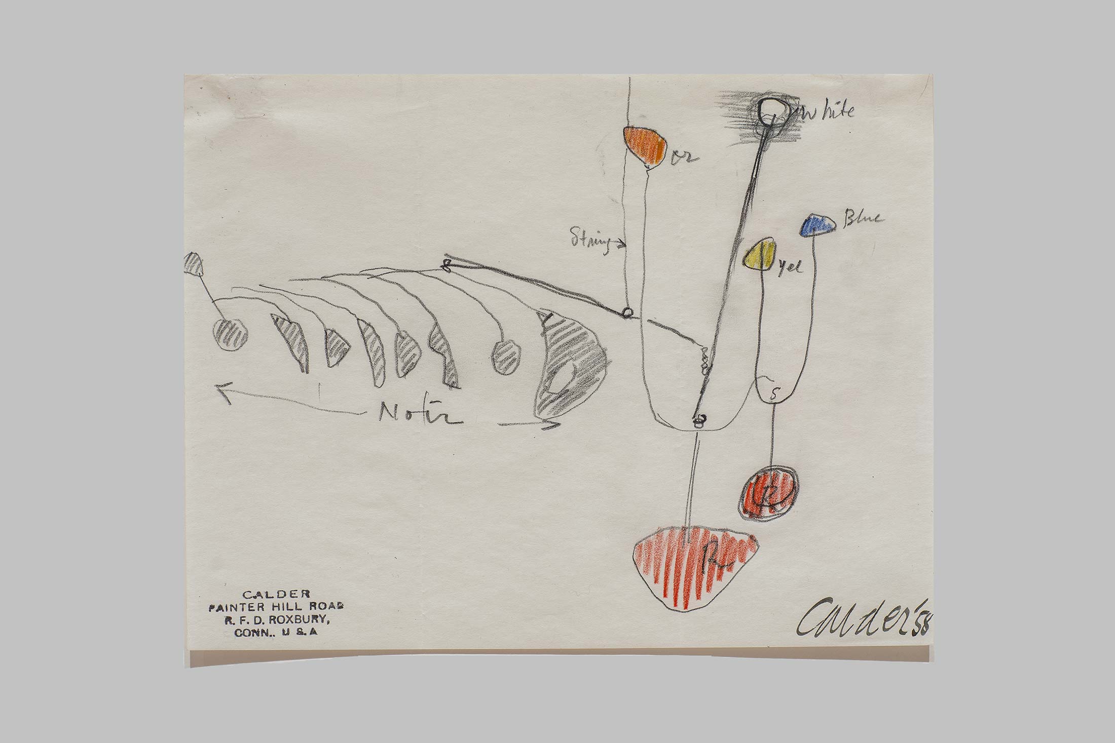 Sketch for Lobster Trap and Fish Tail (1937) by Alexander Calder