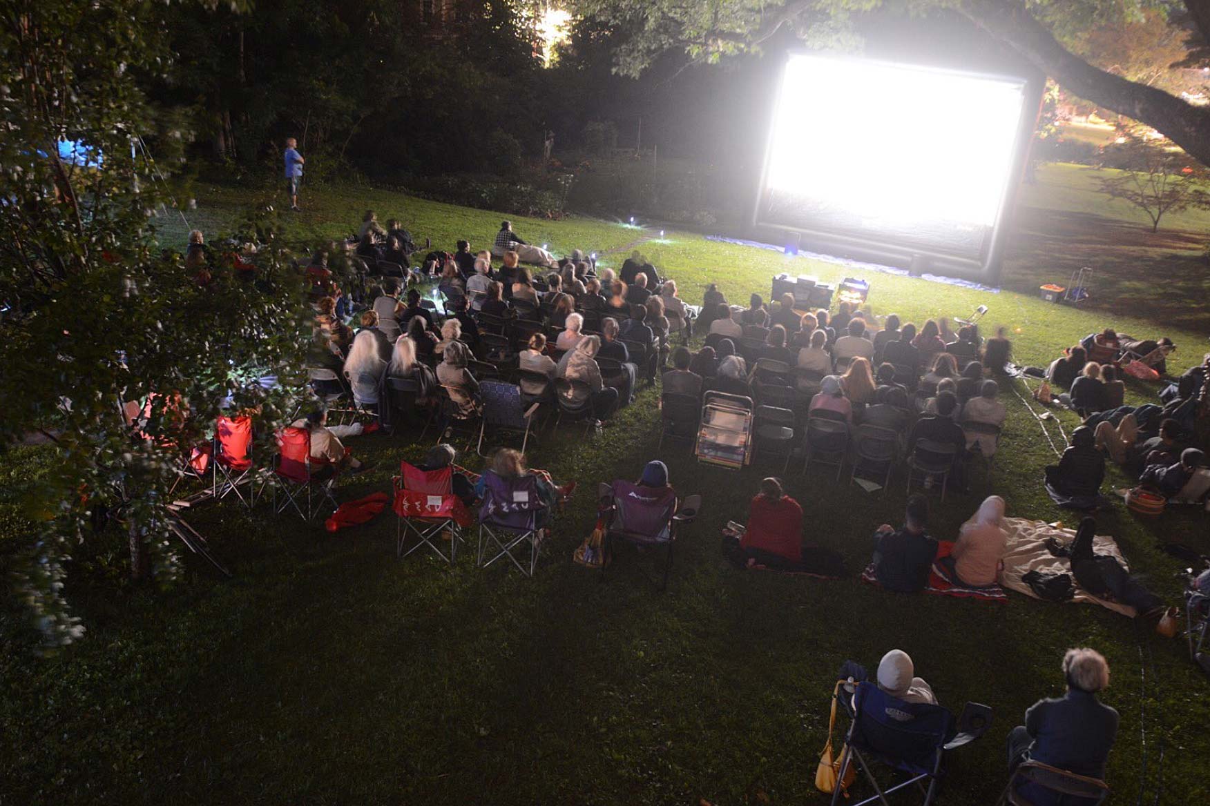 Film screening in the West End Cemetery