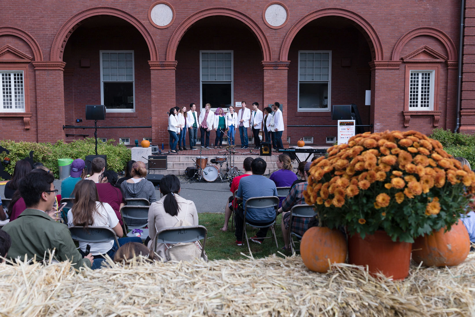 Singing performance at Fall Festival.