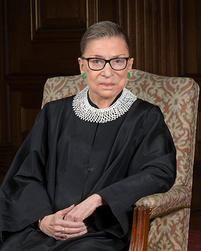 Ruth Bader Ginsbur: Photo credit: Collection of the Supreme Court of the United States