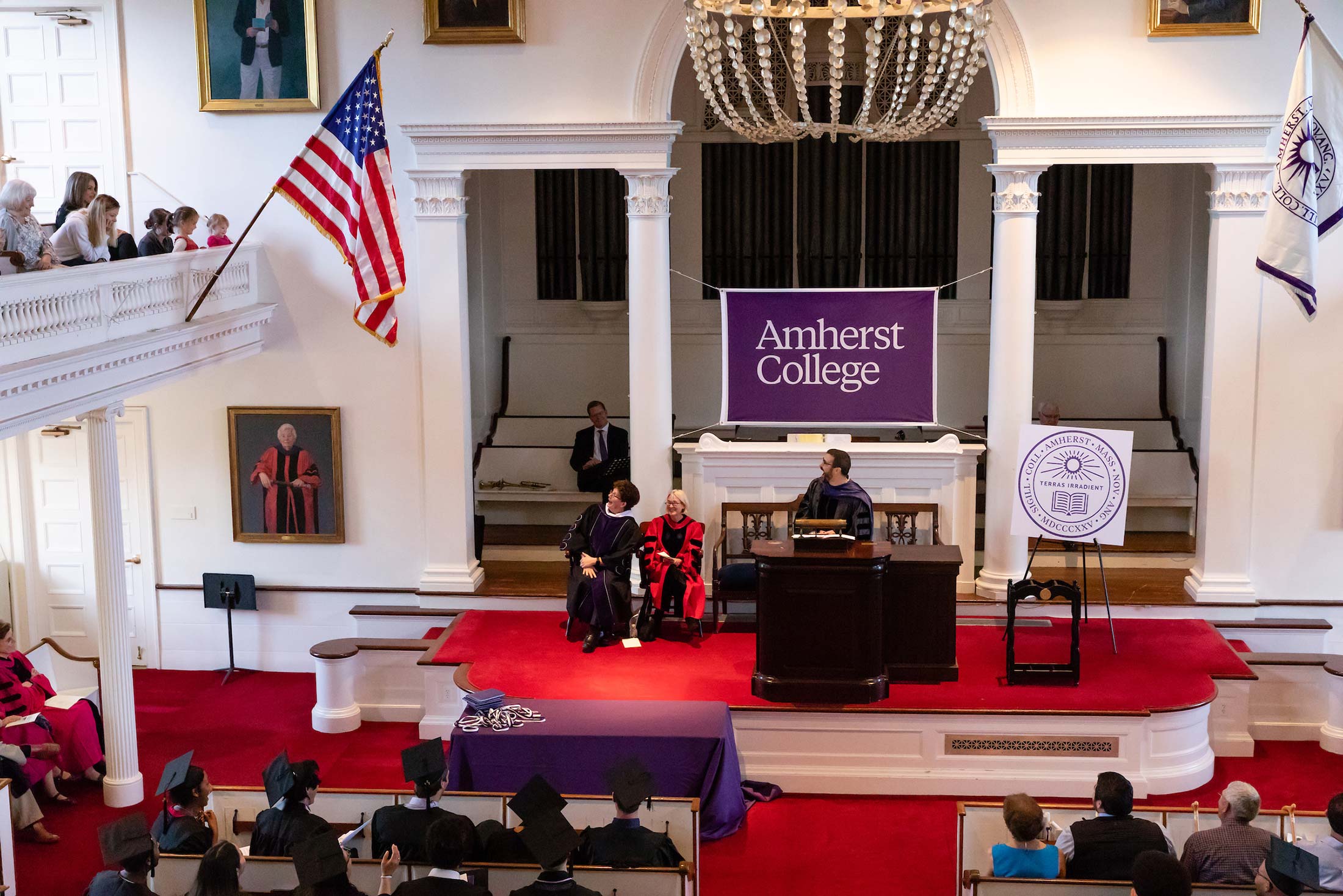 Senior Awards Assembly in Johnson Chapel at Amherst College