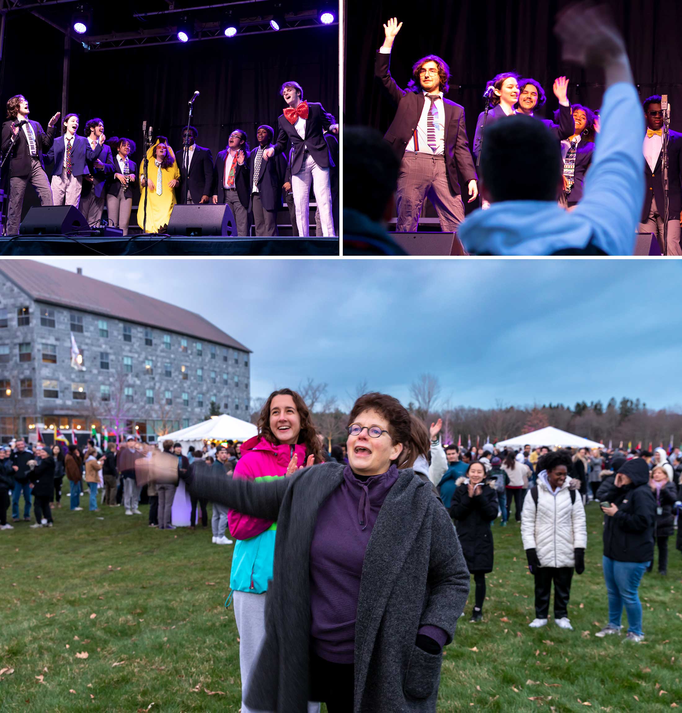 President Biddy Martin reacts to the Zumbyes musical performance.