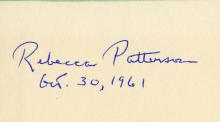 Rebecca Patterson signature