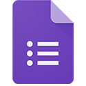 The Google Forms logo of a piece of paper with a bulleted list on it