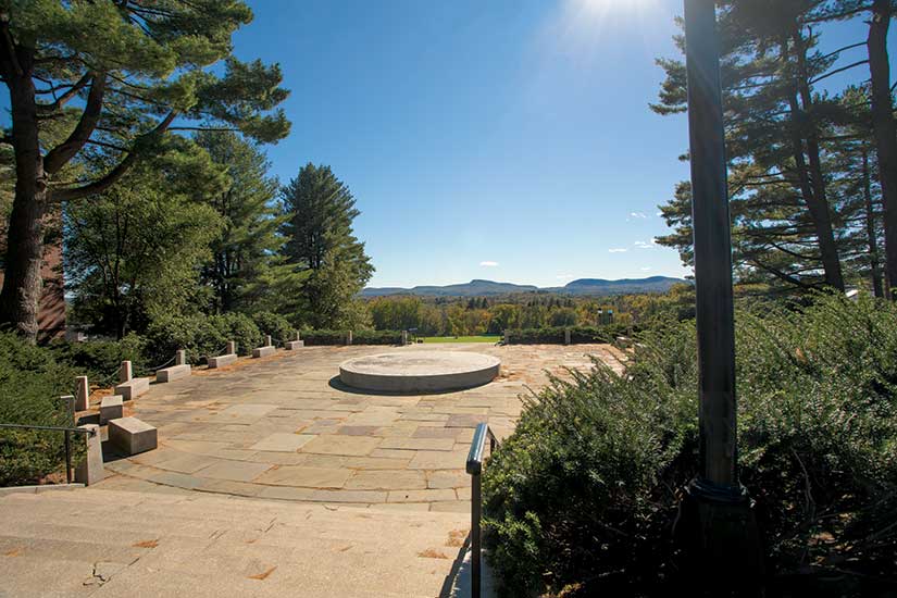 War Memorial overlooking the Mt Holyoke range
