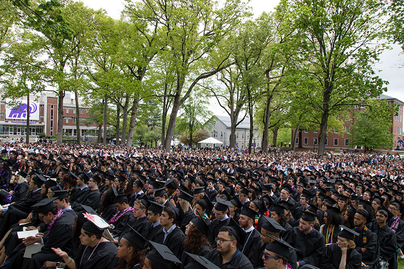 Graduates from Amherst College during Commencement