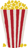 Illustration of box of popcorn