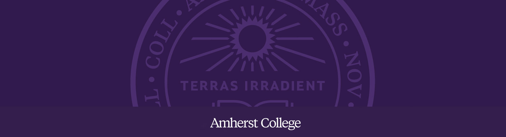 the Amherst College seal with a quote by President Elliott