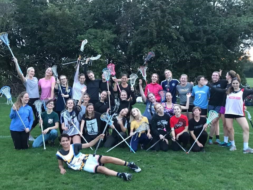 Talia Land with lacrosse team in Copenhagen