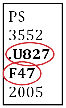 call number with third and fourth lines circled