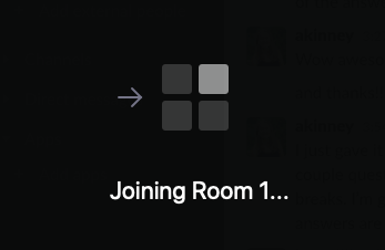 Screenshot of message that is shown when Breakout Rooms are being created