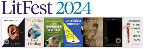 ListFest 2024 with book covers by participating authors, details below