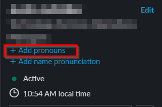 add pronouns