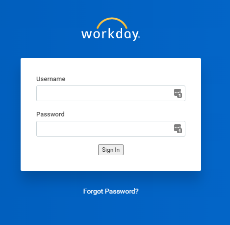 Workday Login Prompt