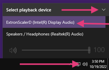 playback device set to HDMI