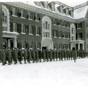 Student Army Training Corps Inspection, Pratt Dormitory, October 1918