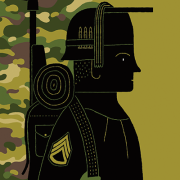 Illustration of a veteran by Adam McCauley